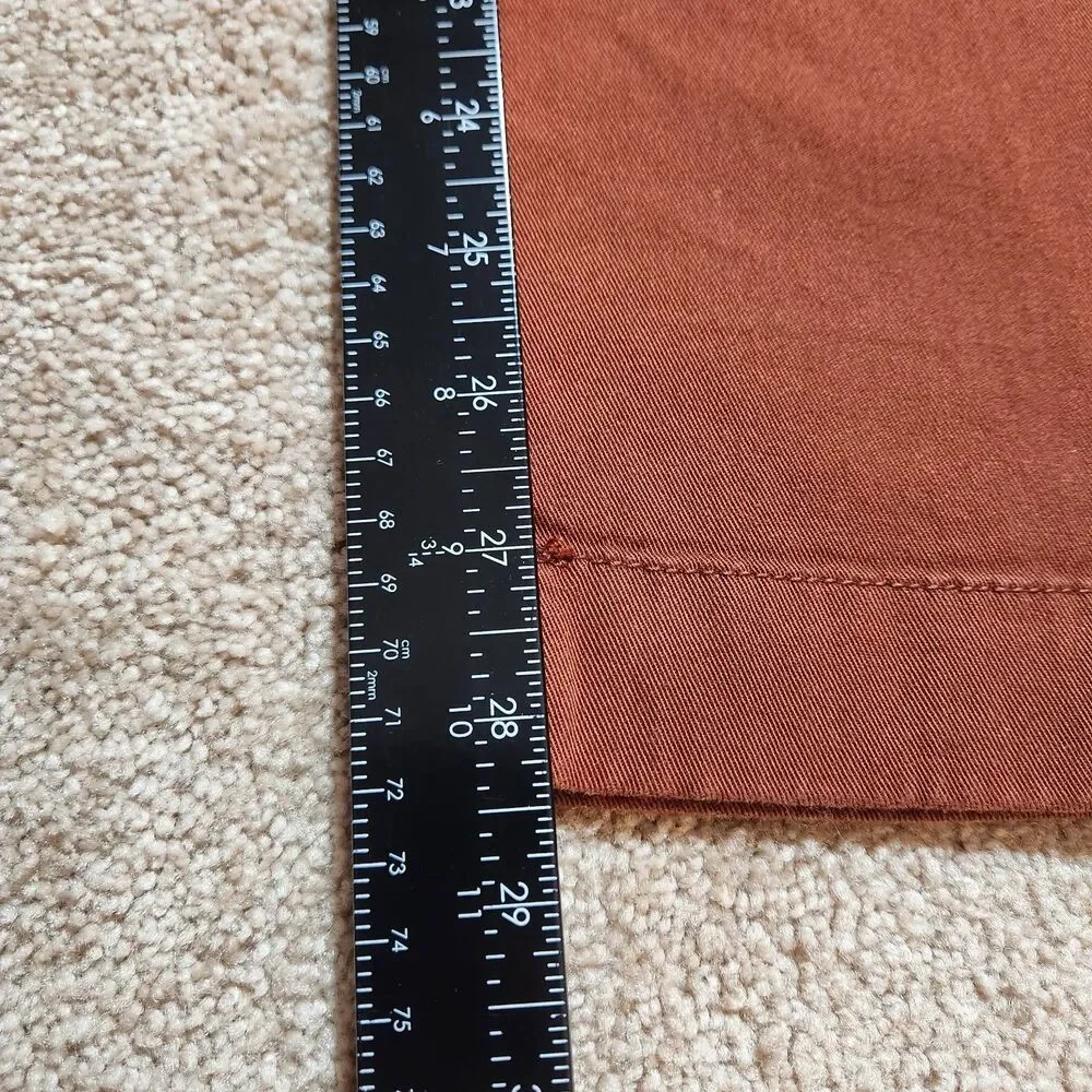 J. Crew Mercantile Pants Men 30x30(28.5) Burnt Orange Slim Straight
